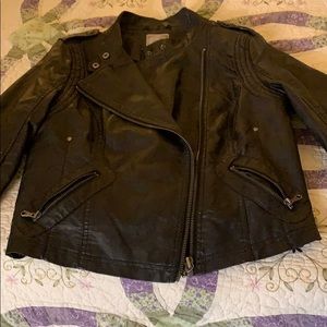 Black swan moto jacket with cute details